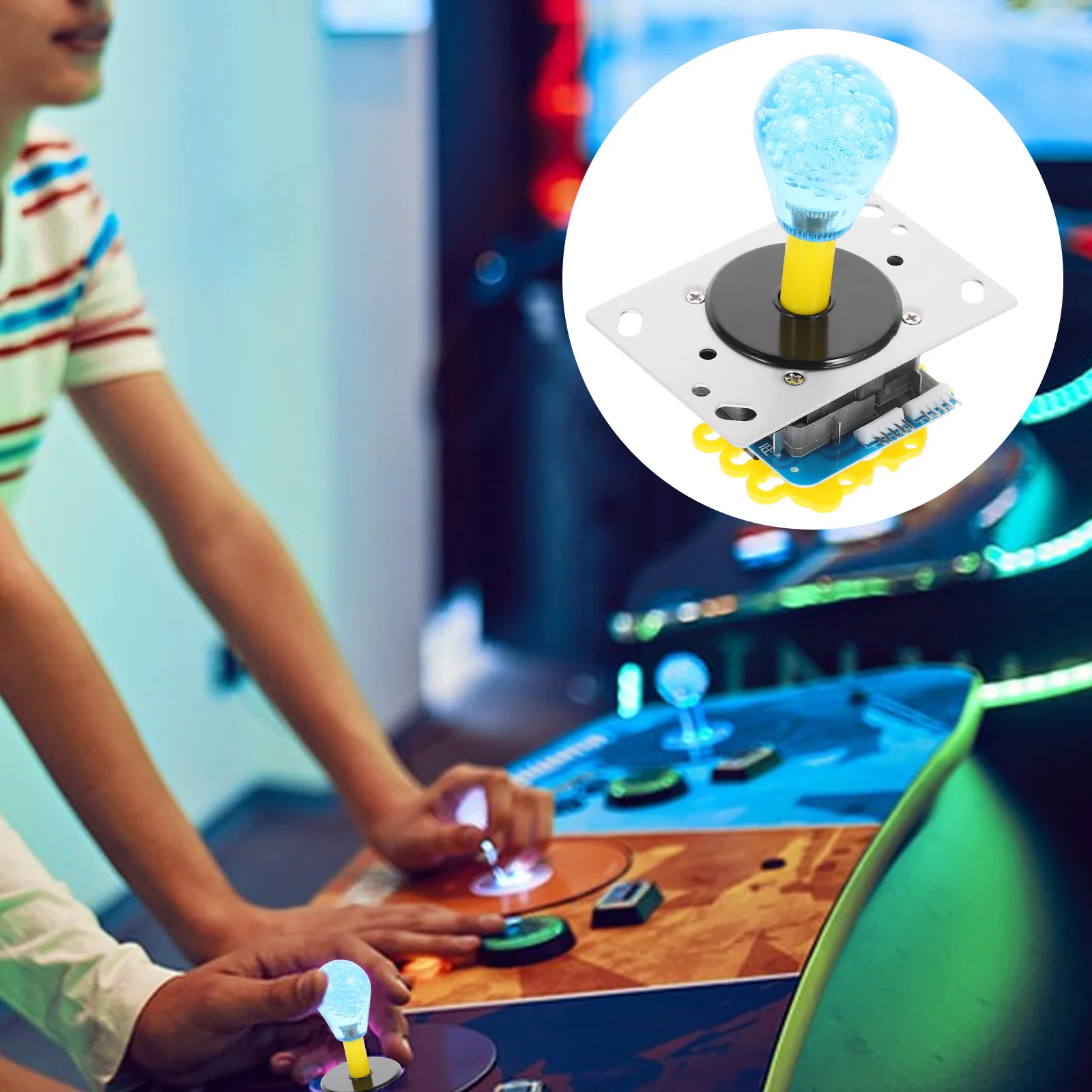 

1pcs Realistic Vibration Micro Circuit Game Joystick Replacement Handle Controller For Game Machine Durable Plastic Rocker Stick