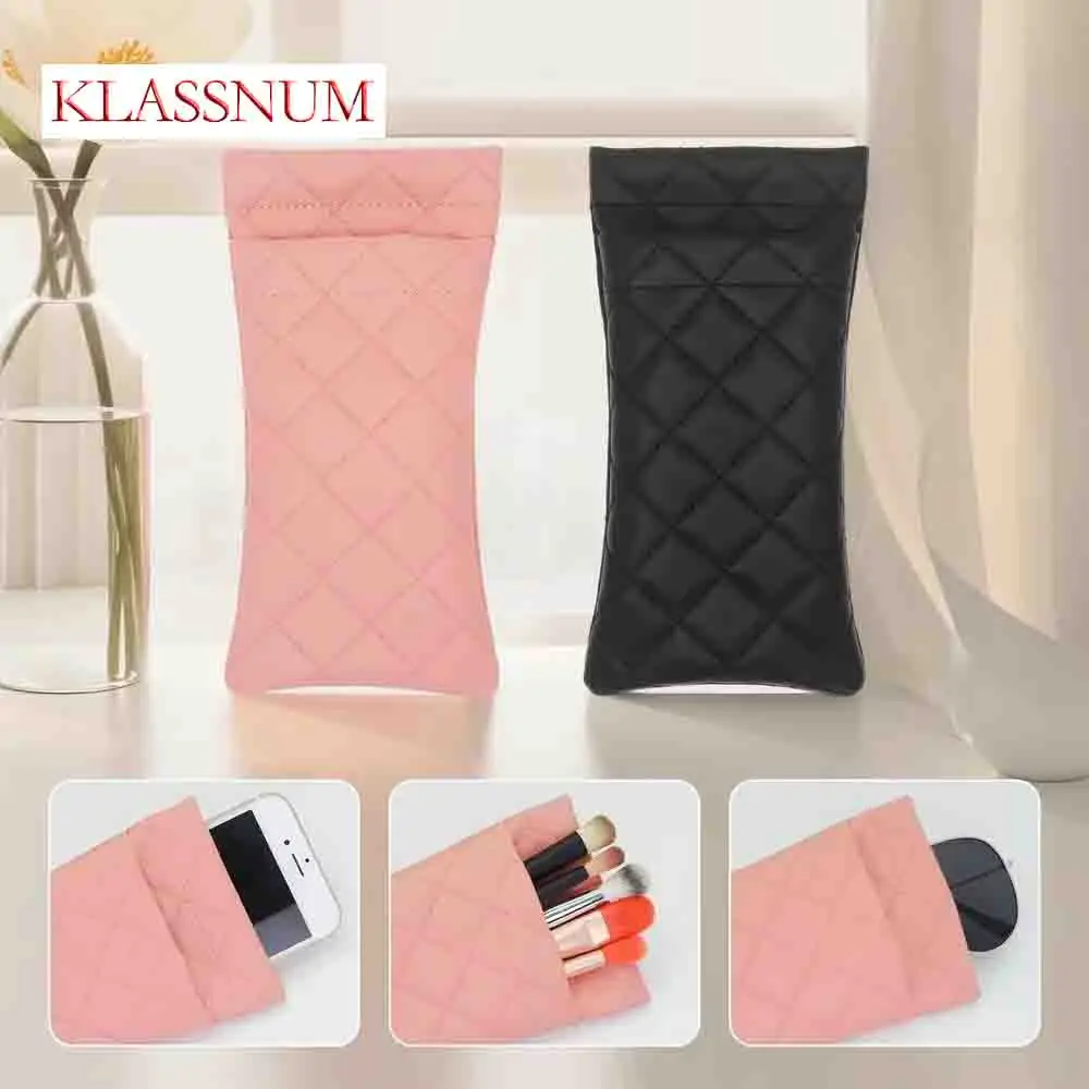 2025 New Double-layer Sunglasses Bag PU Leather Fitted Waterproof High-end Glasses Bag Portable Sunglasses Case Wash bag