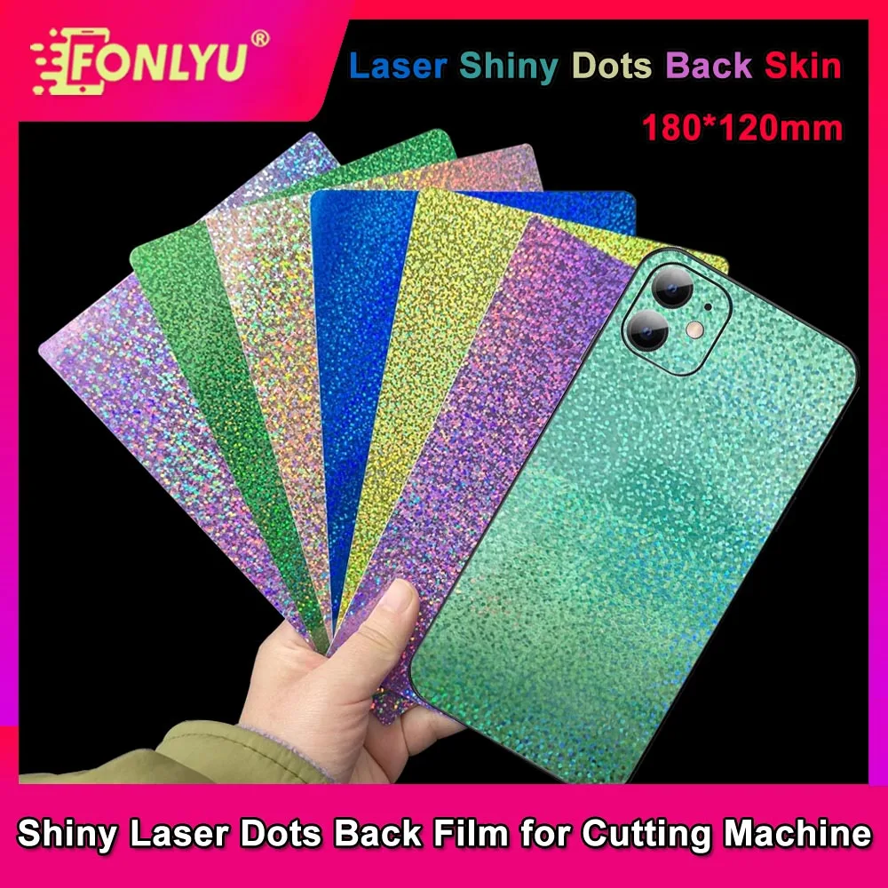 

FONLYU Laser Dots Glitter Shiny Back Sticker for Cellphone Screen Protector Decorative Skins Film Cutting Machine Cutter Plotter