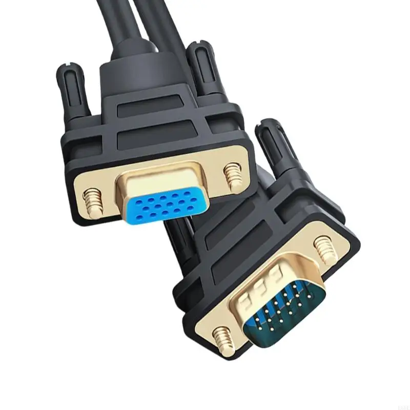 E65E VGA Monitors Extension Cable VGA Male To Female Extender AntiInterference Double Magnetic Rings,Multiple Length