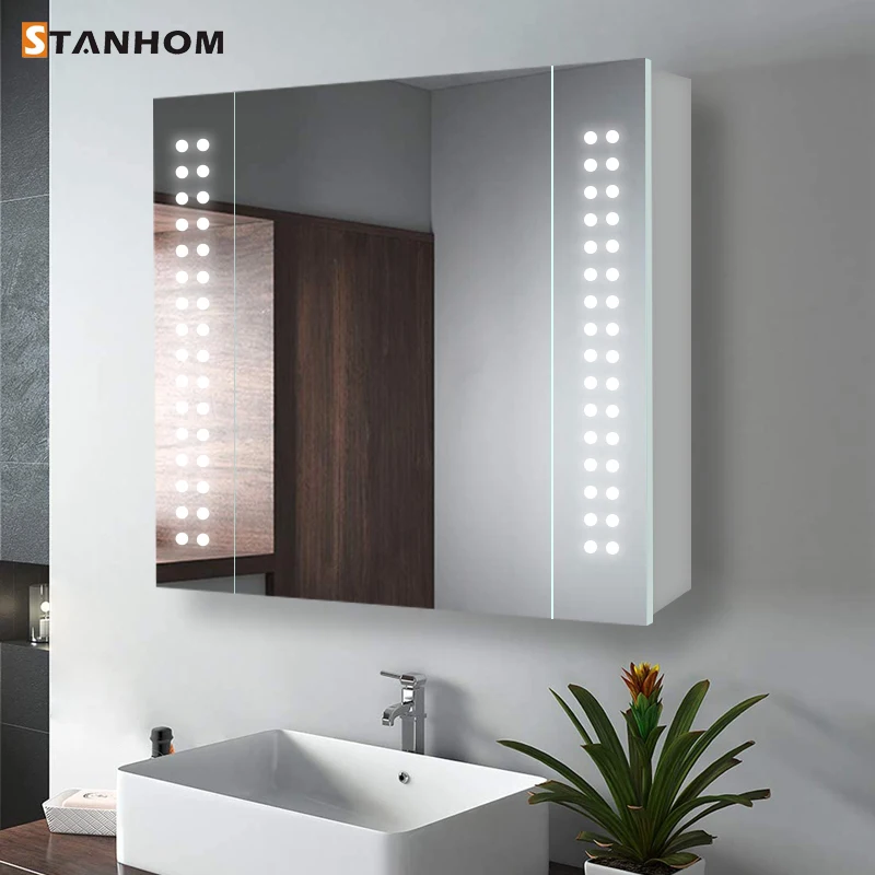 Bathroom Waterproof Led Vanity Mirror Cabinet view 4