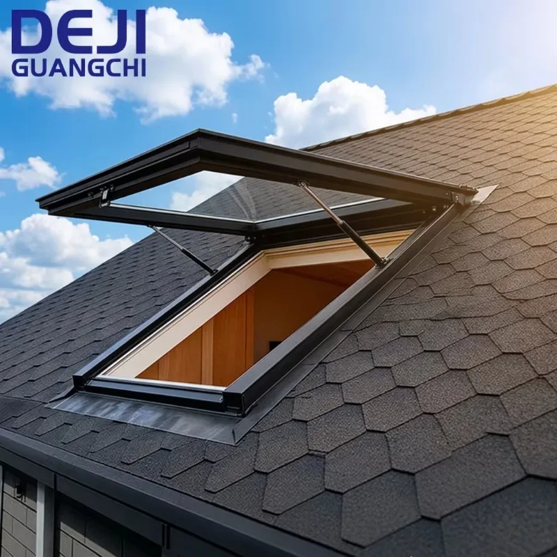 Custom Fixed Modern Aluminum Skylight Window Double Glazed Glass Roof Window For Villa Sunroom And Residential Project Use