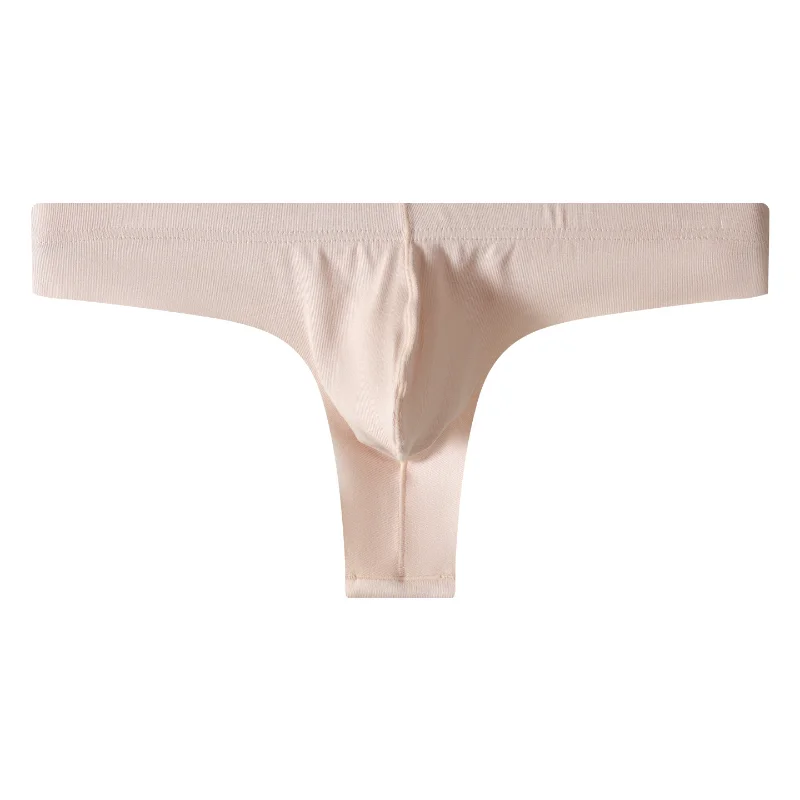 Men's Thong Soft Ultra-Thin Bikini Low Waist Sexy Sports T Shaped Underwear U Convex Pouch Lingerie Modal Soft Cool Underpants