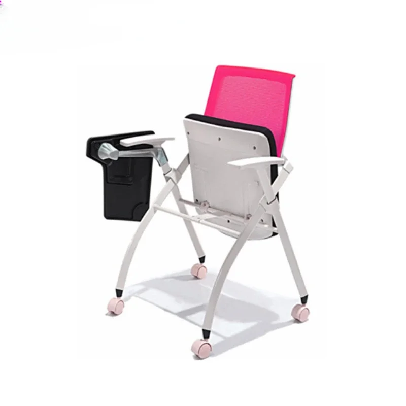 room student training chair with folding writing board pad