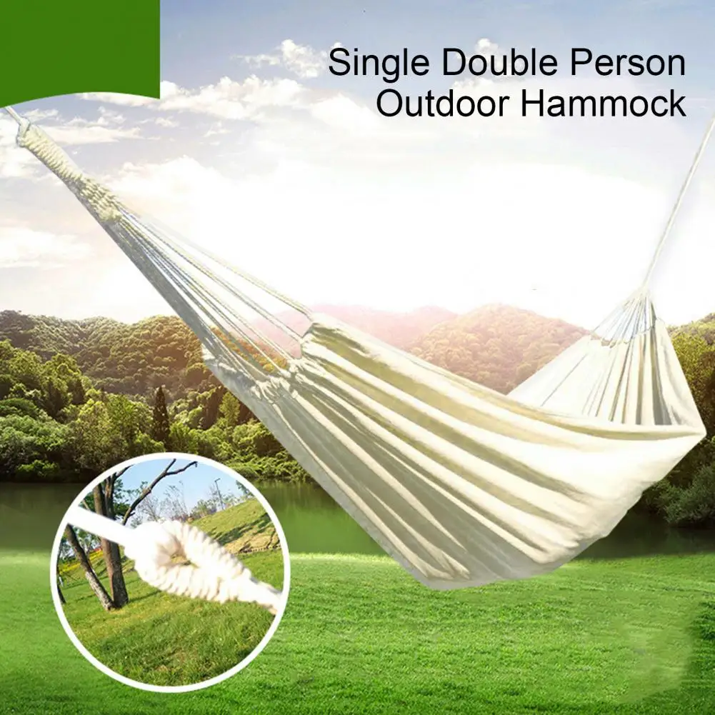 1 Set Useful Sleeping Hammock Thick Hanging Hammock Storage Bag Swing Single Double Person Hammock  Relax