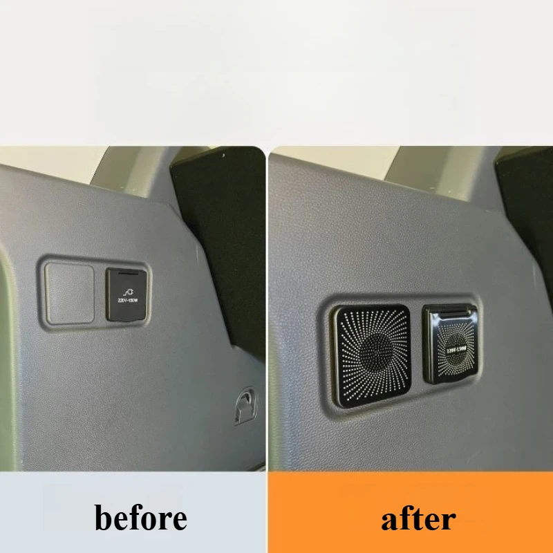 ل BAIC Bejing BJ30 2024 2025 مقبس الطاقة غطاء الزخرفية غطاء الكسوة الداخلية ومجموعات تعديل مكبر الصوت