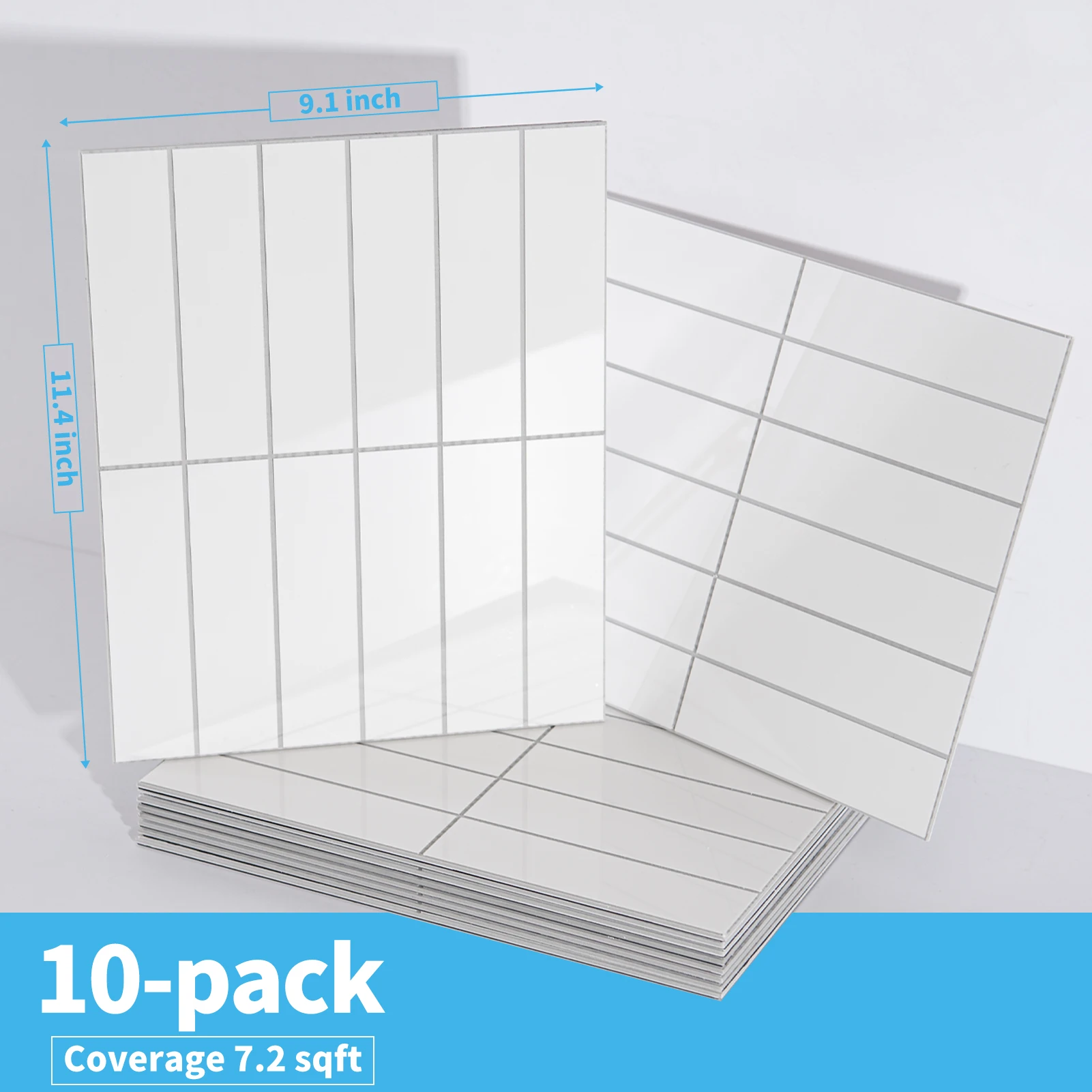 

Art3d, 10 листов, 11,4 x 9,1 дюйма, искусственная мраморная плитка для кожуры и приклеивания скольжения для кухни, стены, ванной комнаты, столешницы