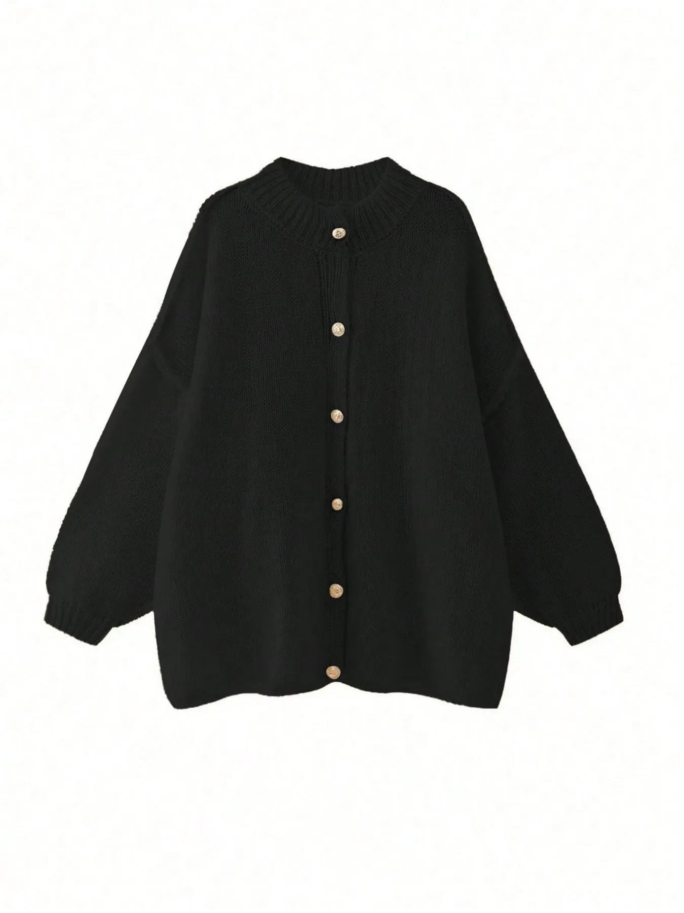 سترة نسائية محبوكة بلون موحد، ملابس تريكو عصرية للخريف والشتاء، فضفاضة ومريحة، قميص محبوك بأكمام طويلة، ملابس نسائية، مناسبة للارتداء الكاجوال، الأعمال، عطلة، موسم التخرج #5