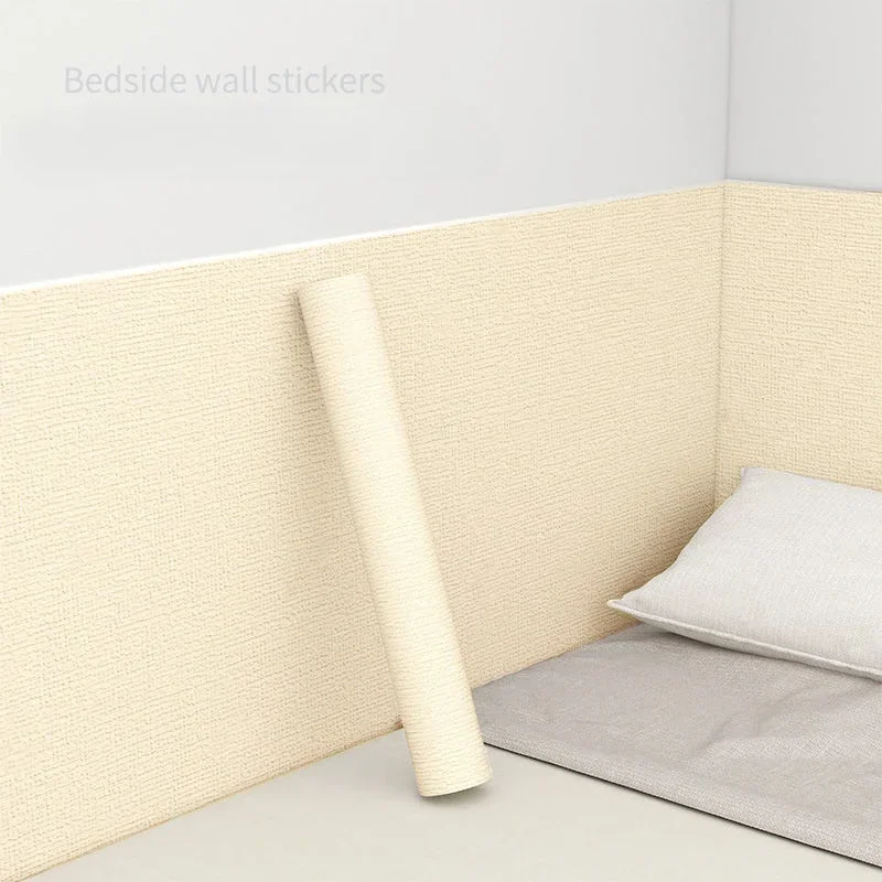 Useful Repair Wallpaper for Dusty Waterlogged Walls Self-adhesive Pure Color Anti Mold Moisture-proof Stickers Living Room Decor