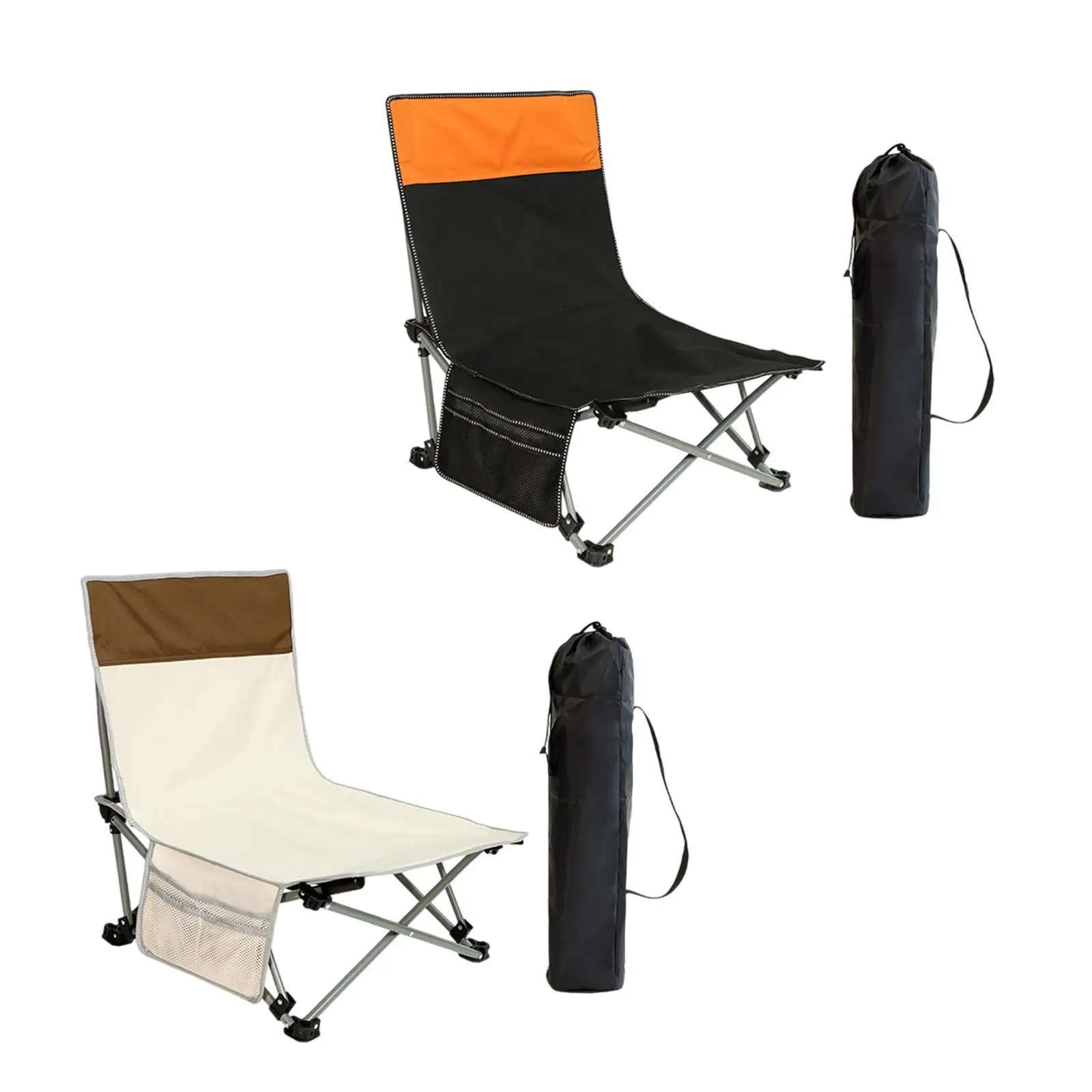 Folding Chair with Storage recliner Camp Chair for Travel Picnic Sports