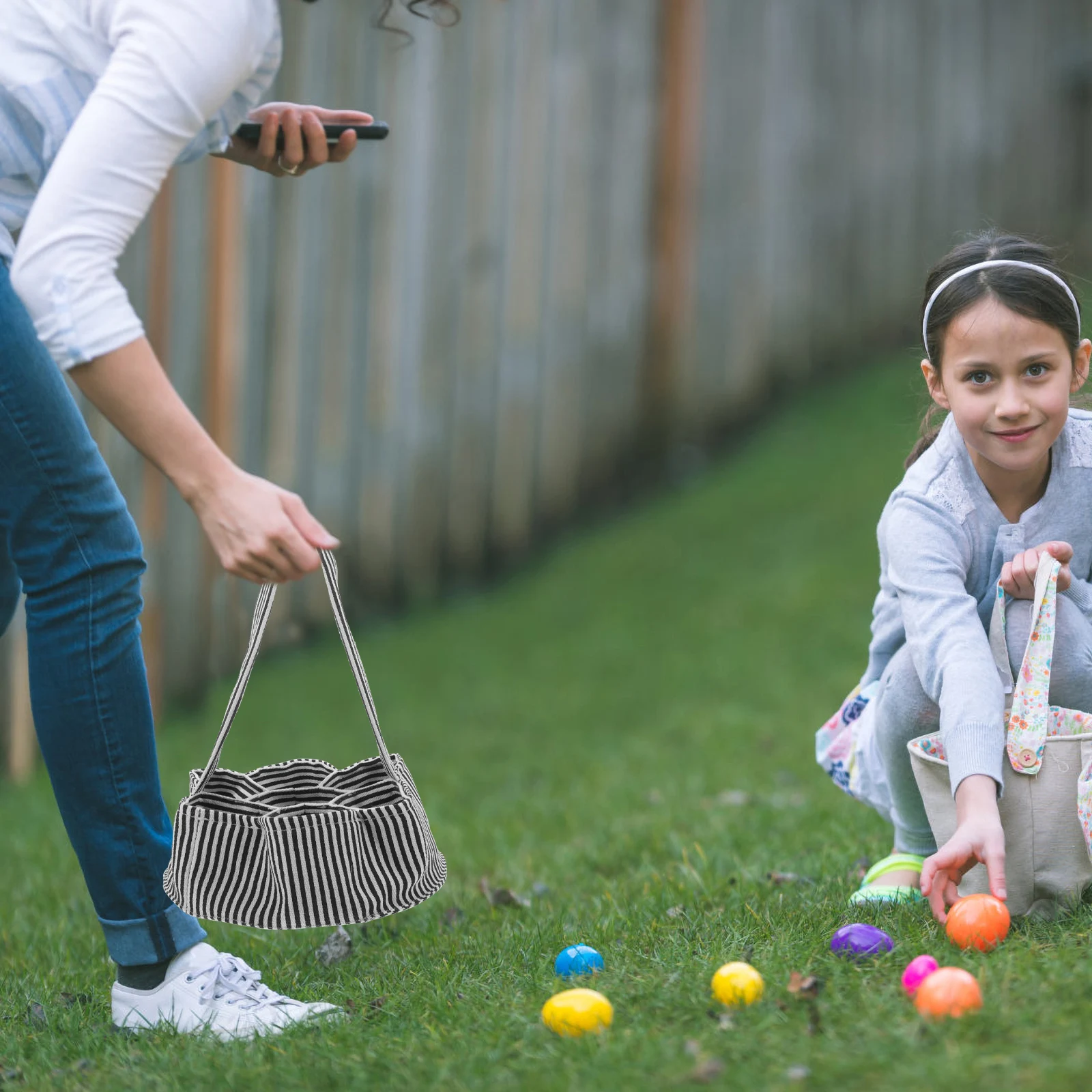 

Shopping Basket Chicken Egg Collector Foldable Eggs Collection Holder Easter Small Baskets for Fresh