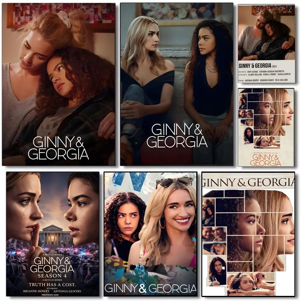 Ginny & Georgia TV Series Teen Drama Poster Self-adhesive Advanced Aesthetic Printing Paper Wall Art for Living Room Home Decor