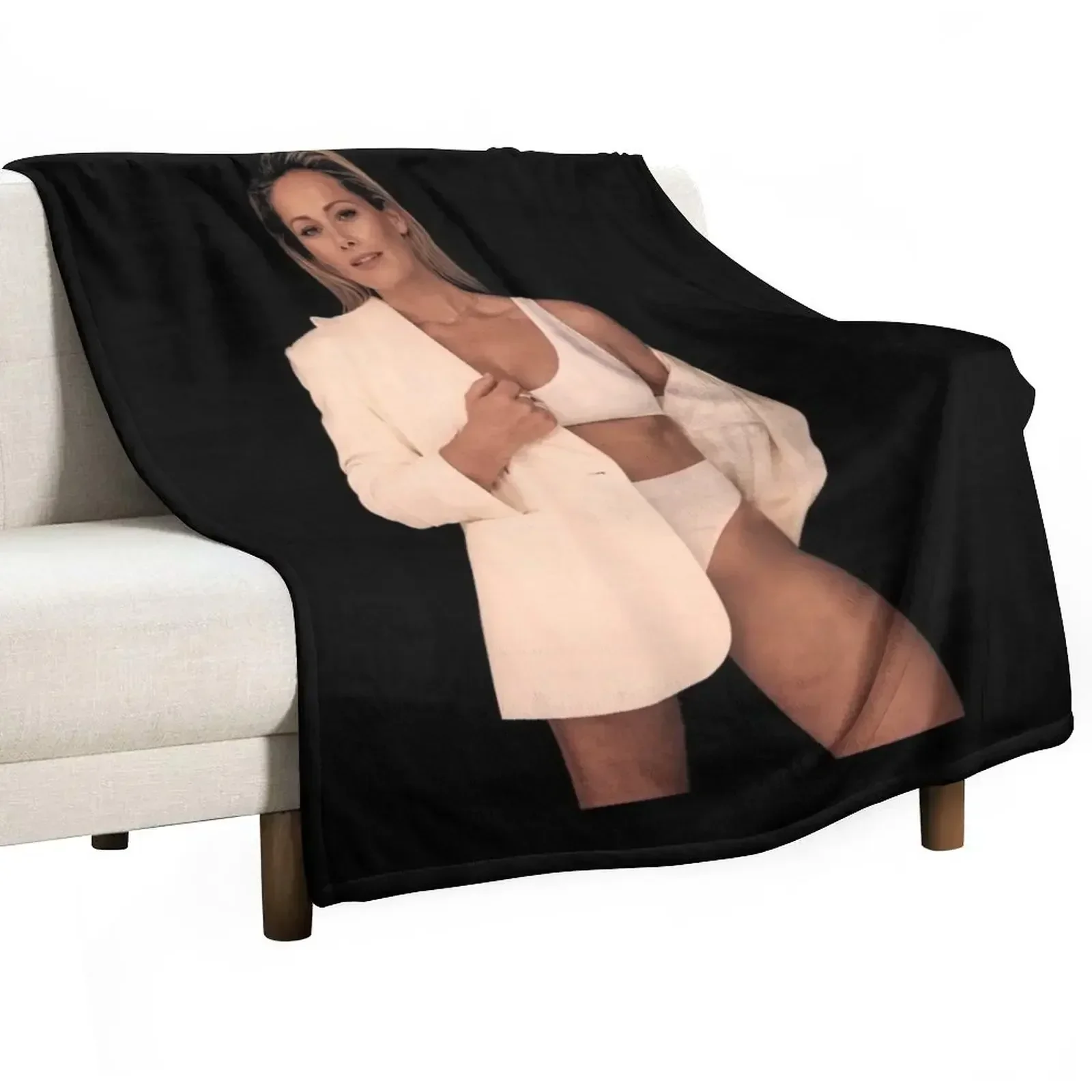 Helene Fischer - Shoot With Sexy Blazer Throw Blanket Bed covers Nap Beach Blankets