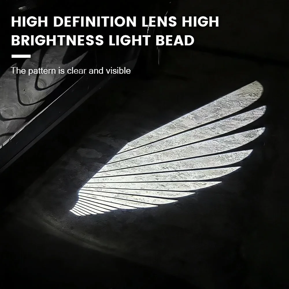 New Angel Wings Welcome Light For Tesla Model Y 3 Highland Side Rearview Mirror Projector Light Ambient Lighting Car Accessories view 4