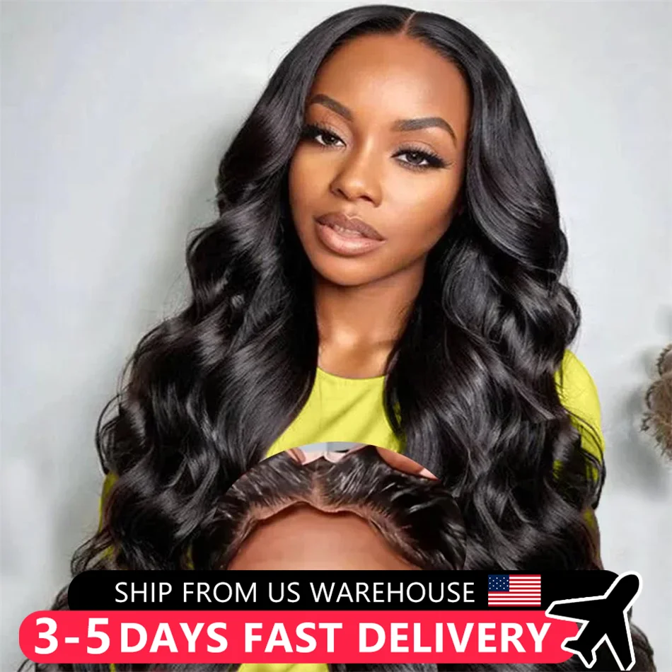 Glueless Wig Body Wave Lace Wigs Ready To Go Human Hair 180% 5x5 Transparent Lace Closure Wig For Women Pre Cut Remy MYLOCKME