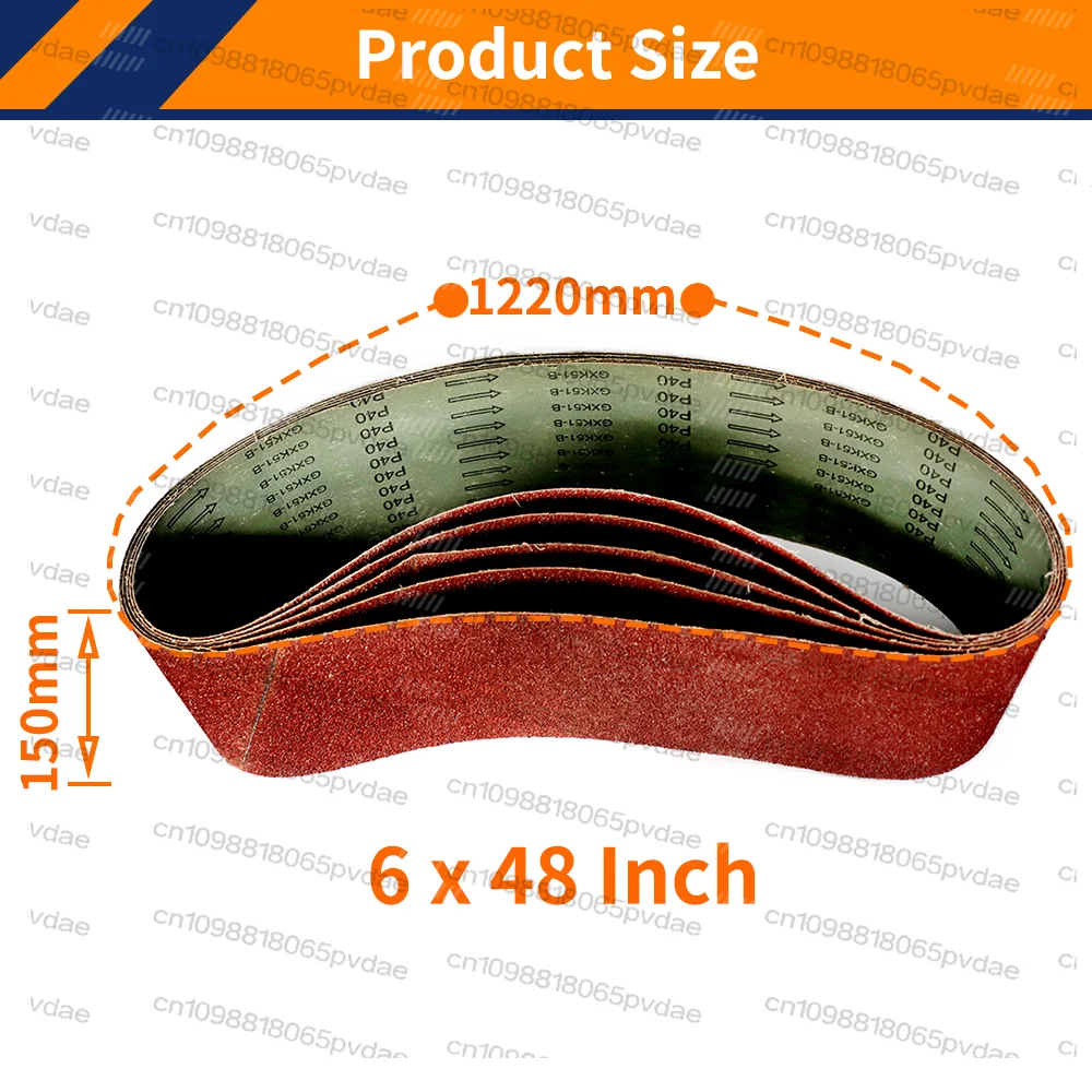 1220*150mm Grinding Polishing Oxide Sander Sanding Belts Wood Buffing Belt Alumina Sharpening Abrasive Soft Metal Tool