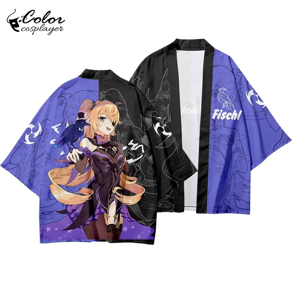 

Color Cosplayer Genshin Impact Kimono Anime Game 3D Print Japanese Cloak Haori Men Top Halloween Cosplay Costume Cosplay Jacket