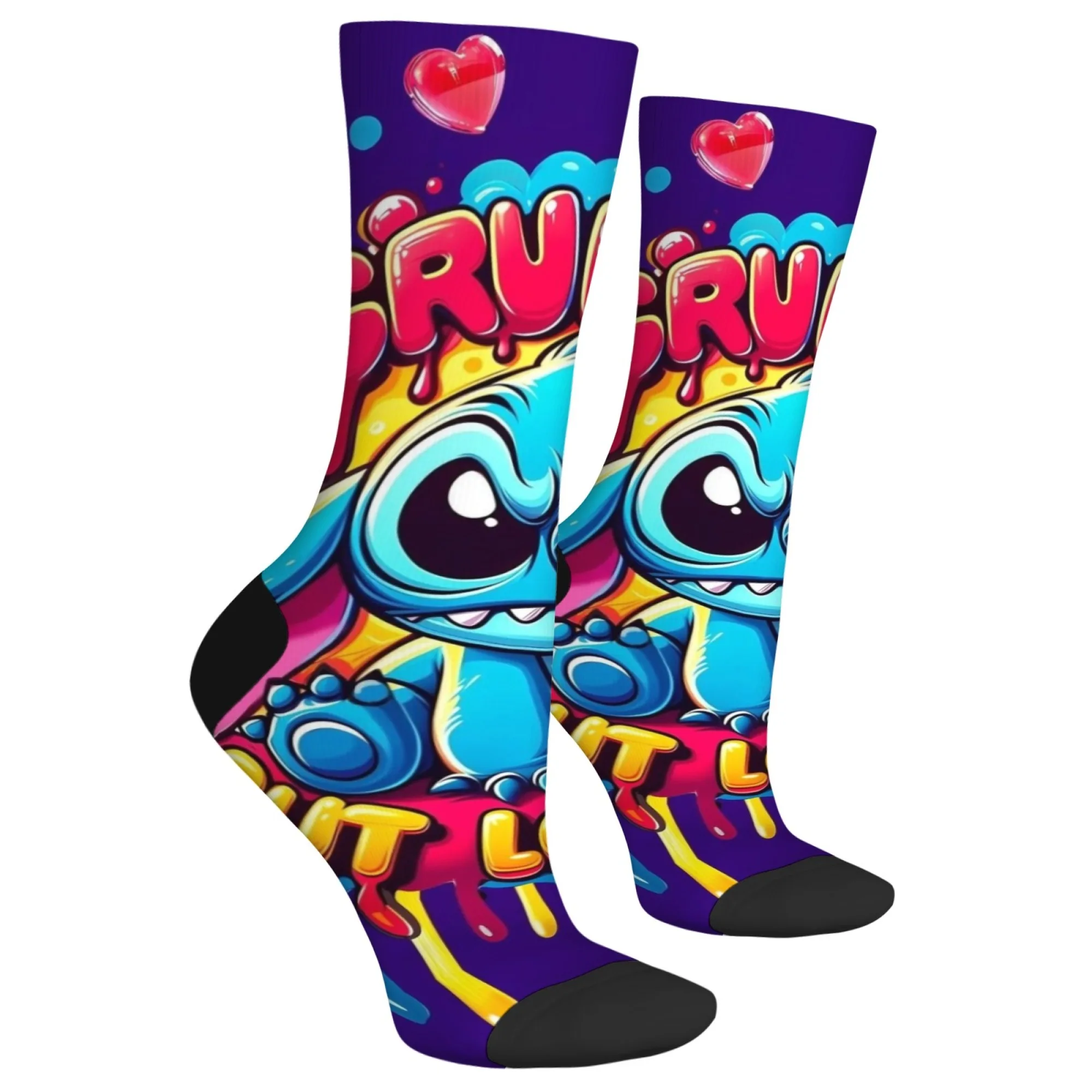 Harajuku ريترو الكرتون غرزة الجوارب الرجالية غير رسمية مريحة للتنفس عدم الانزلاق الجوارب الجدة الشارع الهيب هوب طاقم الجوارب هدية #2