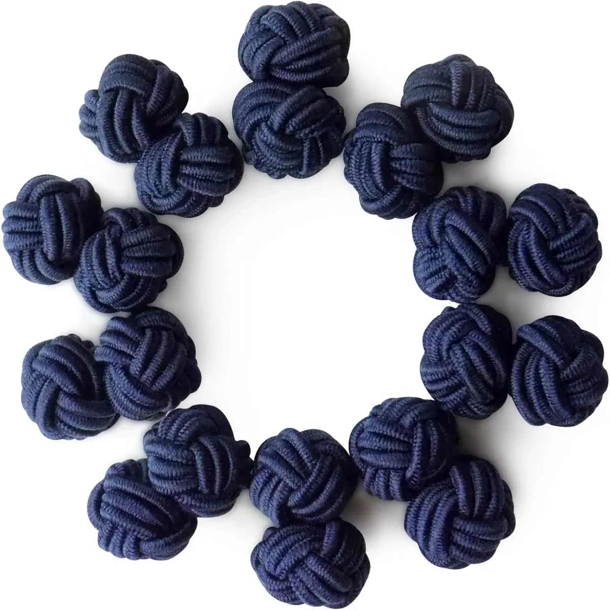 

5 Pairs Unisex Fabric Knot Cufflinks, Soft Silk-Like Woven Design, Elegant Shirt Decor Accessories for Men and Women, Exquisite and stylish appearance, suitable for daily wearing and as thoughtful gifts for various occasions