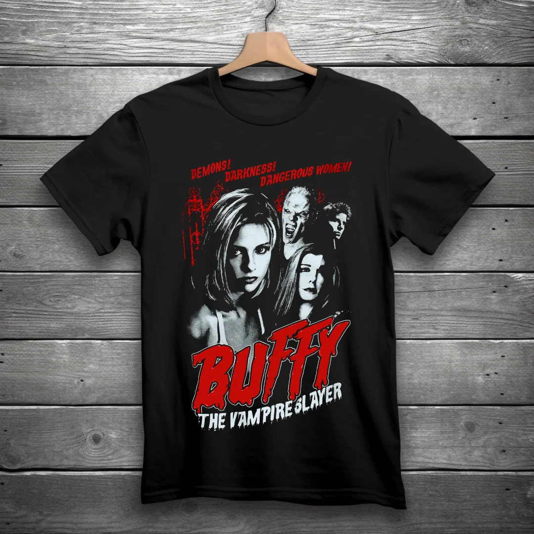 ¡Demons, The Vampire Slayer Demons, Darkness, Dangerous Women! Camiseta negra S-3XL