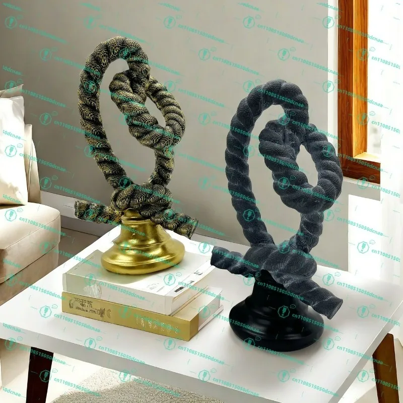 Modern antique creative music note knot ornament living room home desktop model room decoration porch resin crafts