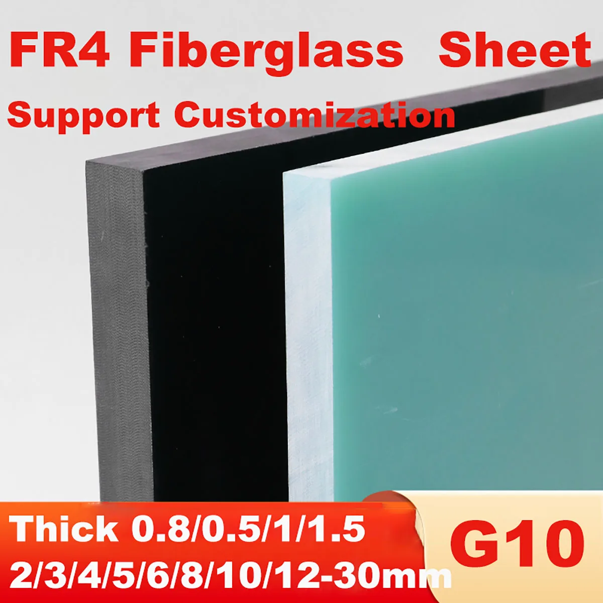 

G10 FR4 Fiberglass Sheet Light-green Epoxy Plate 100 200 300mm 3240 Epoxy Resin Board FR-4 Glass Fibre 3D Printer 0.3~30mm Thick