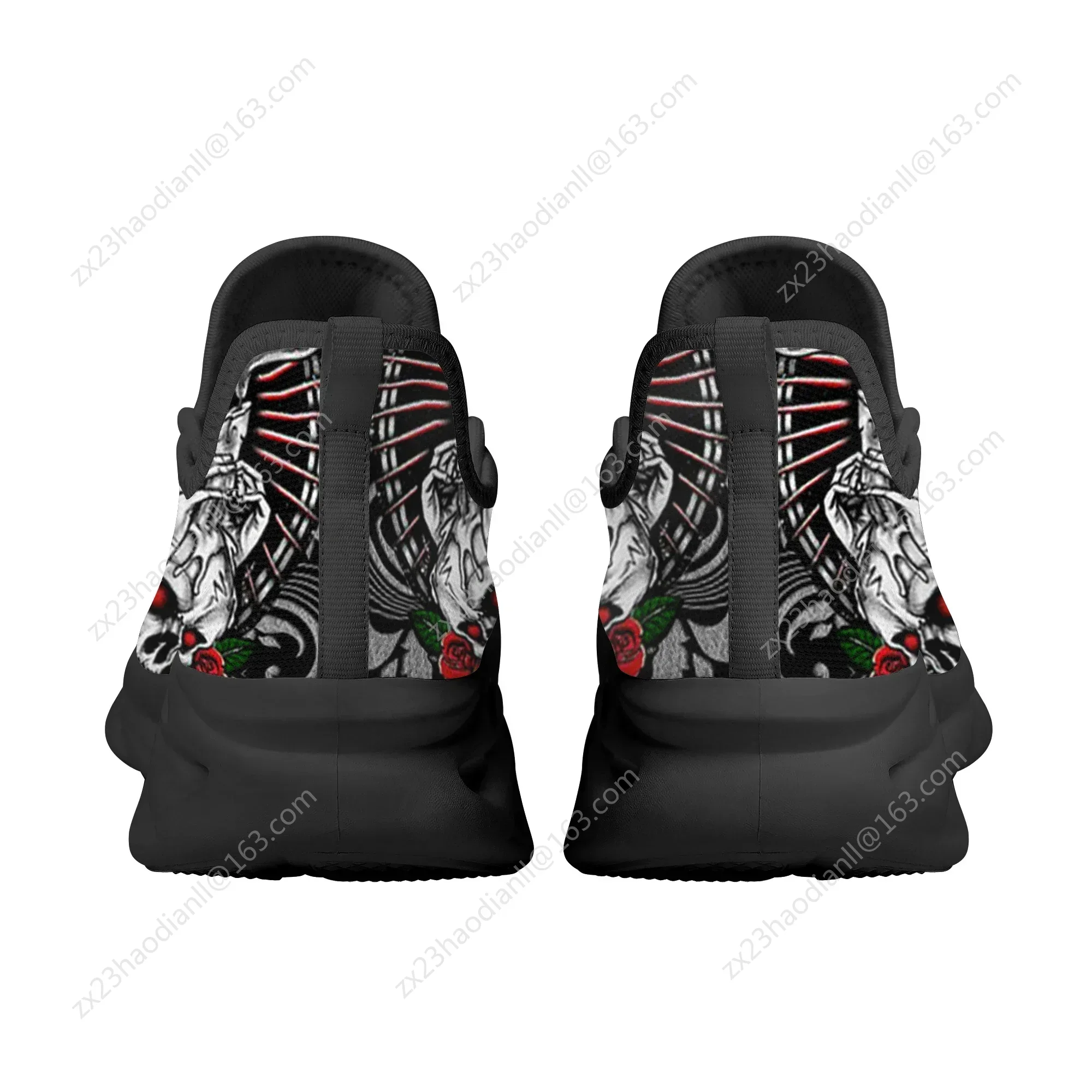 Gothic Rose Skull Girls Brand Design Sneakers Summer Lightweight Lace Up Running Shoes Non-Slip Female Footwear Gift Zapatos