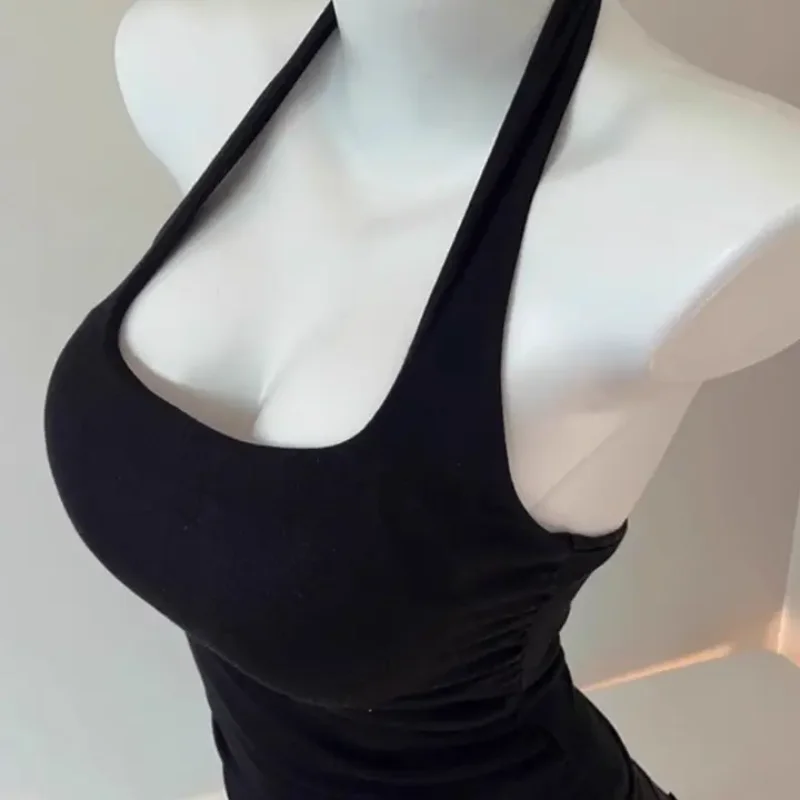 

2025 new American casual basic style hollowed out backless women's tank top home sports versatile women's top