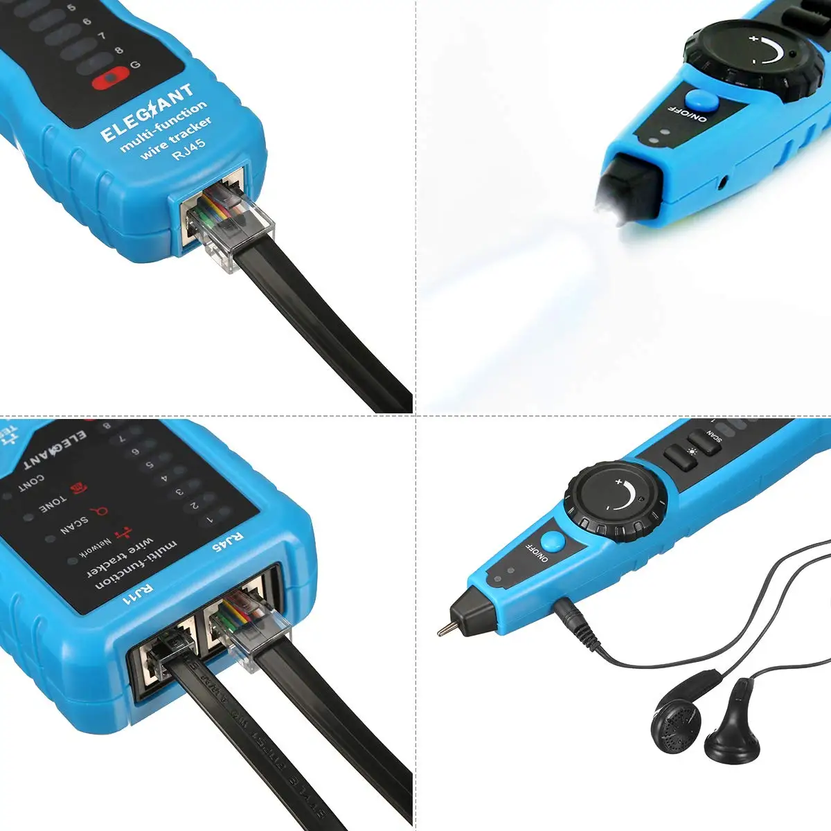 New FWT11 RJ11 Cat5 Cat6 RJ45 Telephone Wire Tracker Ethernet LAN Network Cable Tester Detector Line Finder Network Accessory