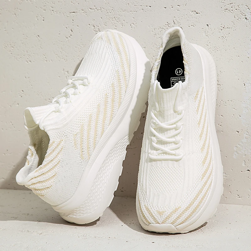 

Wide Toe Box Unisex Elasticity Cushioning Shoes Breathable Lightweight Jogging Shoes Soft-soled Walking Sneakers Mens Shoe