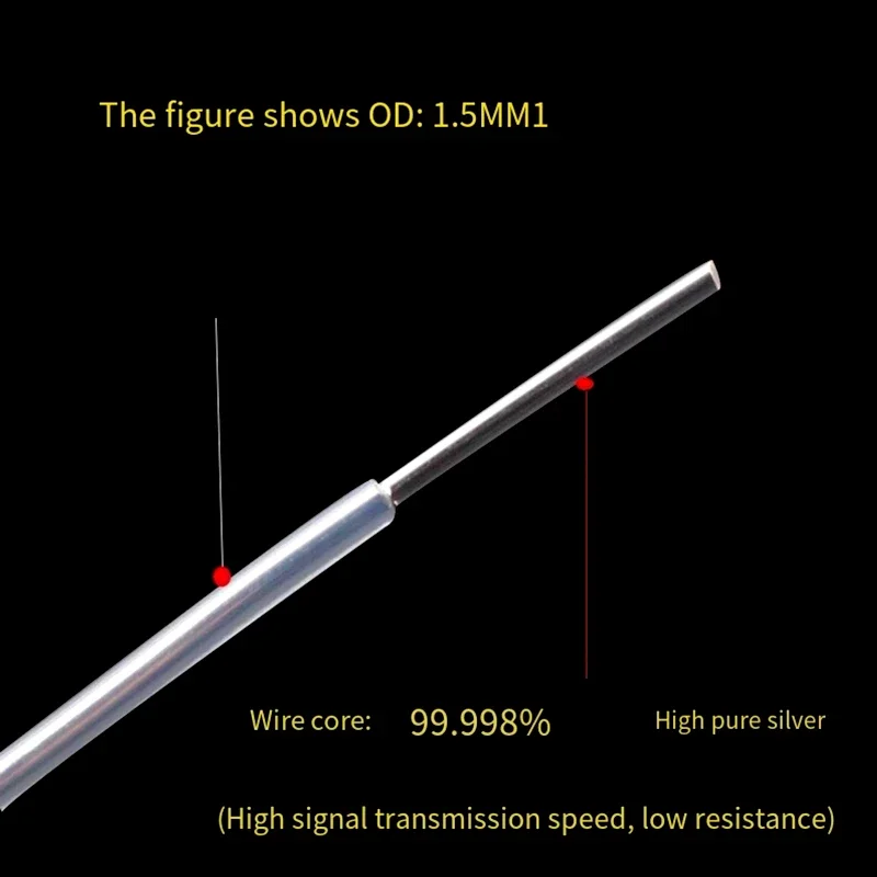 5N Pure Silver Cable Machine Wewnętrzny kabel sygnałowy Przewód zasilający DC Cyfrowe kable audio Linia słuchawek Masowy przedłużacz audio