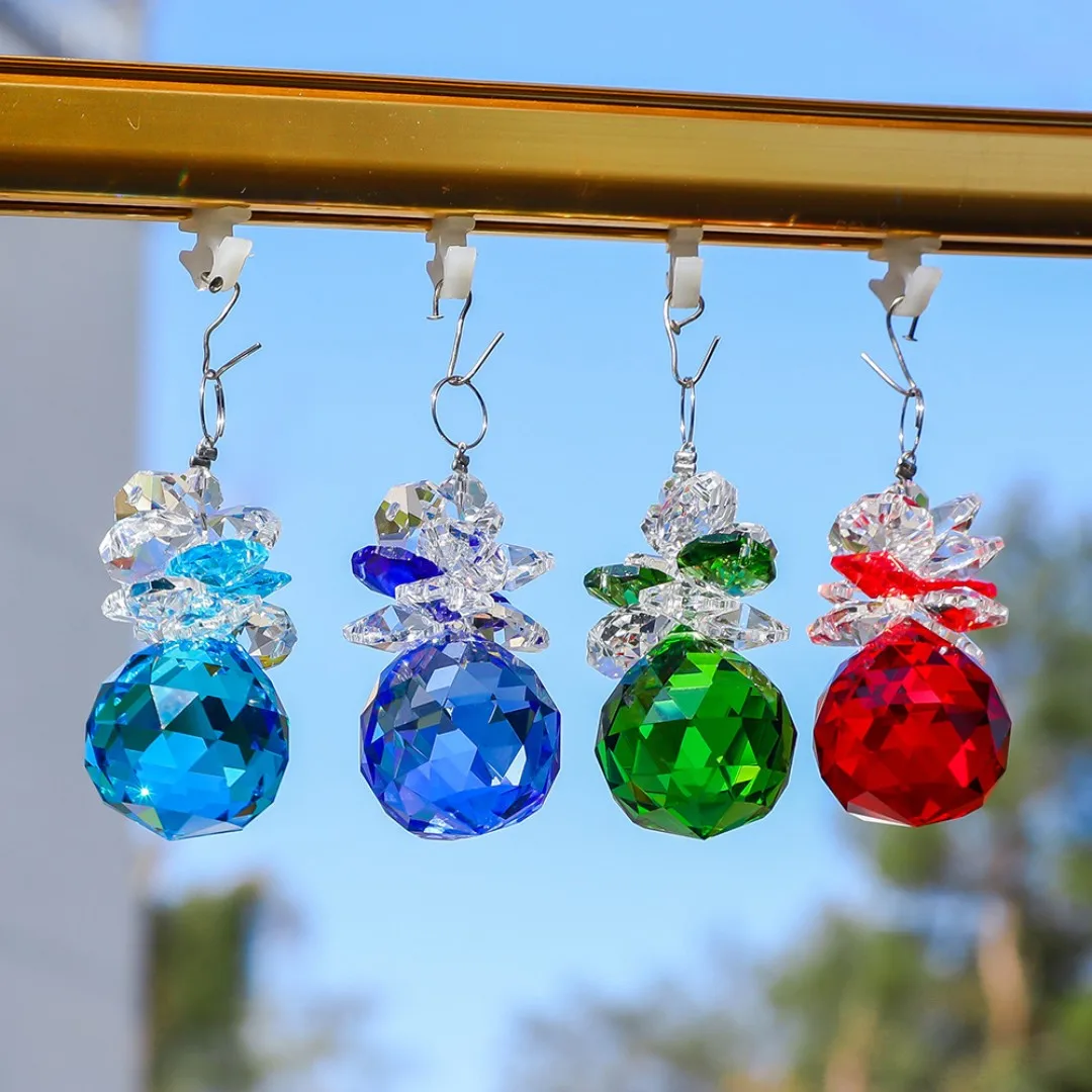 

Camal 4 шт. 30 мм хрустальные призмы шар SunCatcher Rainbow Maker цепочка подвесной орнамент люстра домашняя свадебная вечеринка декор окна