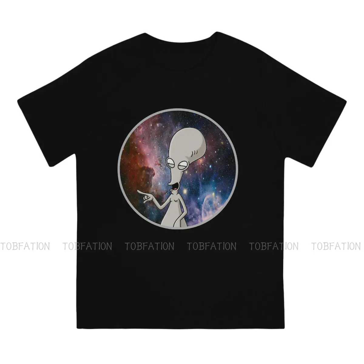 Roger The Americans Roger Alien Cartoon Tshirt Top Cotton Big Size O-Neck Men's Clothes Harajuku Men T shirt