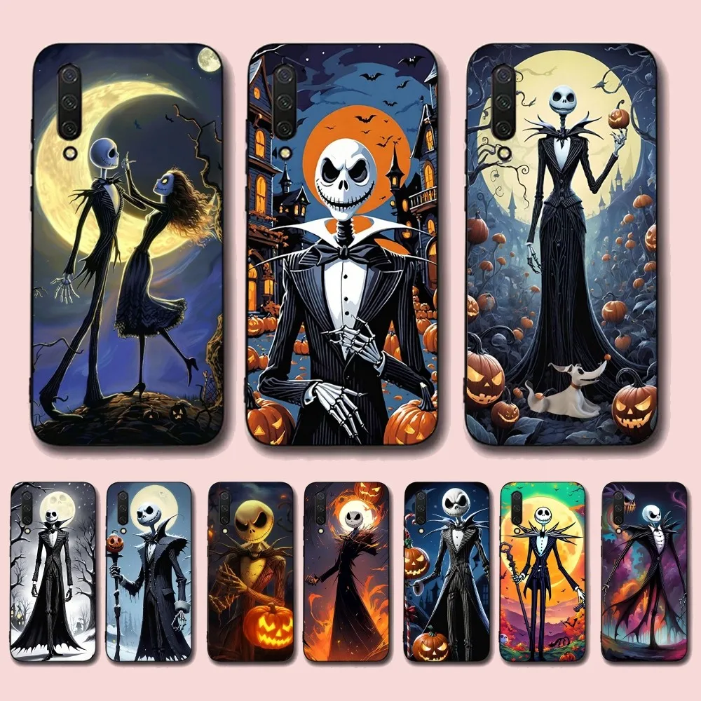 

J-Jack S-Skellington Skull Phone Case For Xiaomi Mi 5X 8 9 10 11 12 Lite Pro 10T PocoX3pro PocoM3 Note 10 Pro Lite