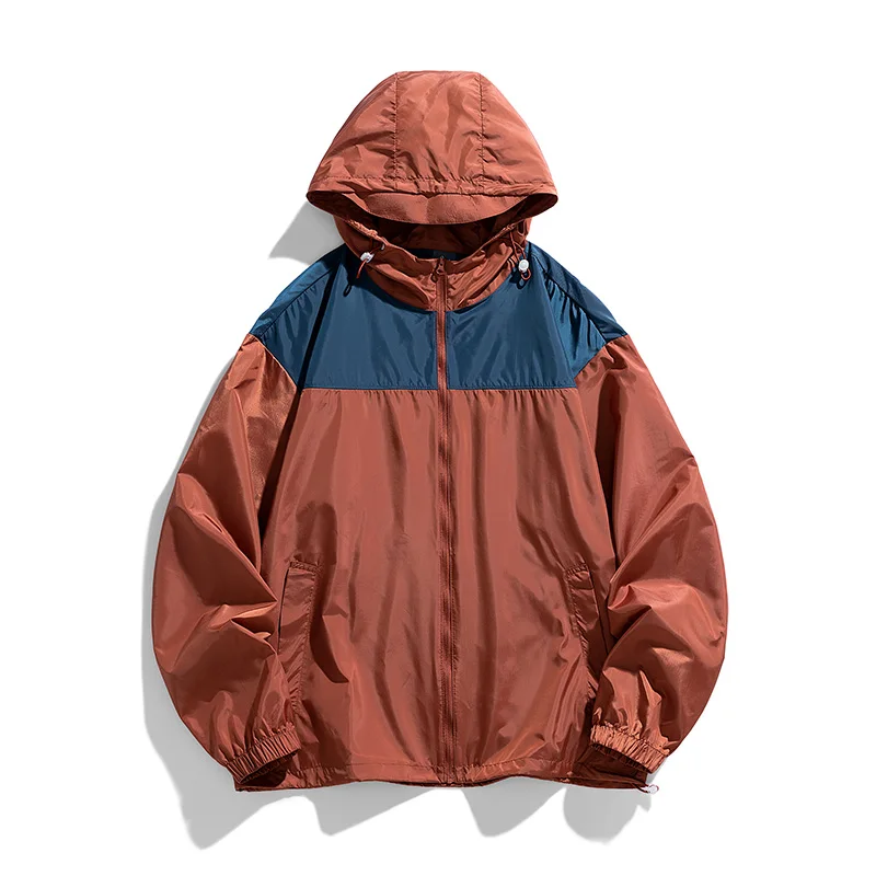 2024 High Quality Sunscreen Clothing UPF50+ Outdoor UV Resistant Cycling Sports Hooded Windbreaker Casual Versatile Couple Coat