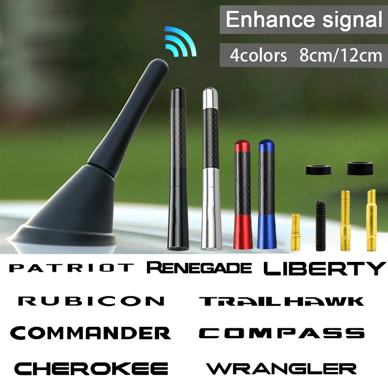 8CM 12CM Car Radio Aerial Antenna Auto Accessory for JEEP PATRIOT RENEGADE LIBERTY RUBICON TRAILHAWK COMMANDER CHEROKEE COMPASS