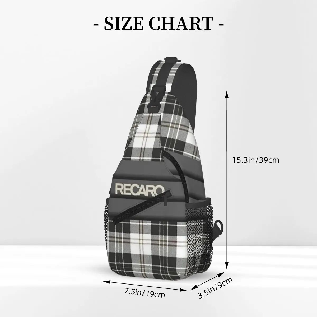 R-Recaro-S Chest Bag Men Sling Crossbody Backpack Chest Bag Travel Hiking Daypack Shoulder Bag view 3