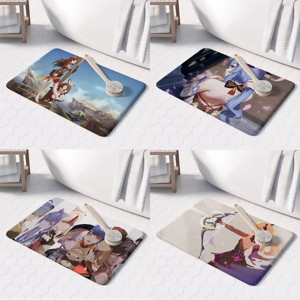 

Genshin Impact Floor Mat Printed Large Carpets Room And Bedroom Carpets Bathroom Anti Slip Door MATS Small Carpets