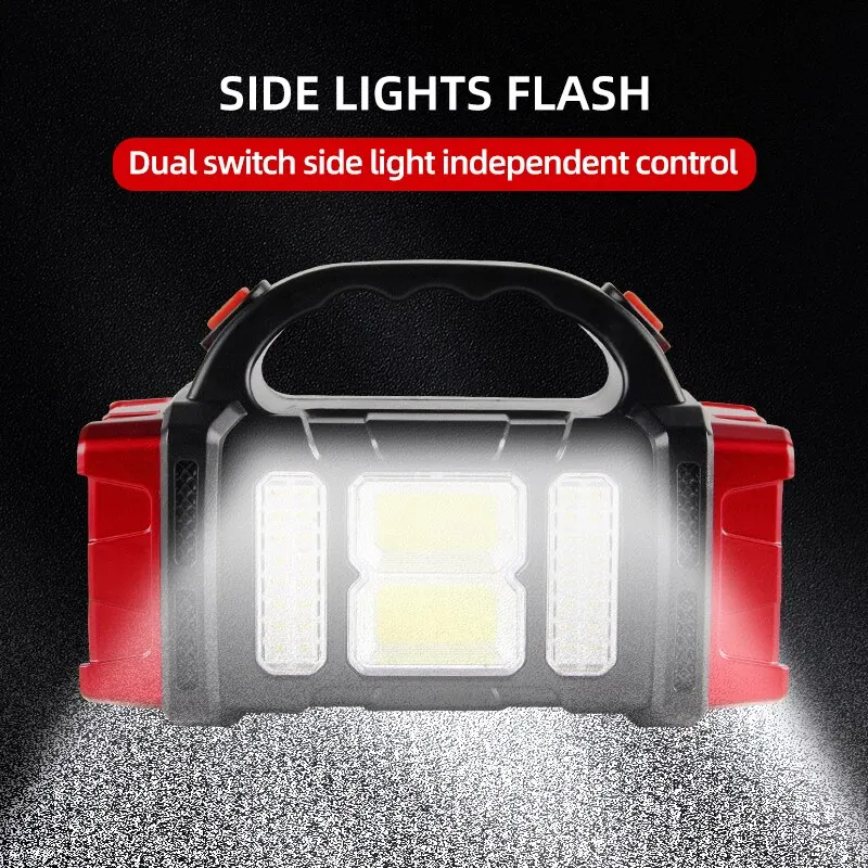 Solar-Powered LED Camping Light: Portable Dual-Mode (Area Light & Spotlight) with USB Charging