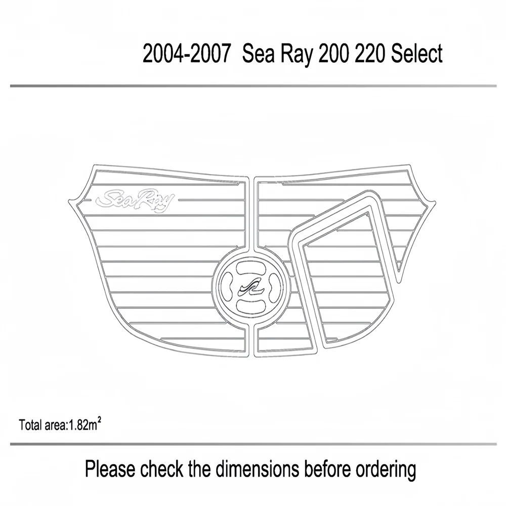 2004-2007 searay 200-220 Select Swim Platform Pads 1/4