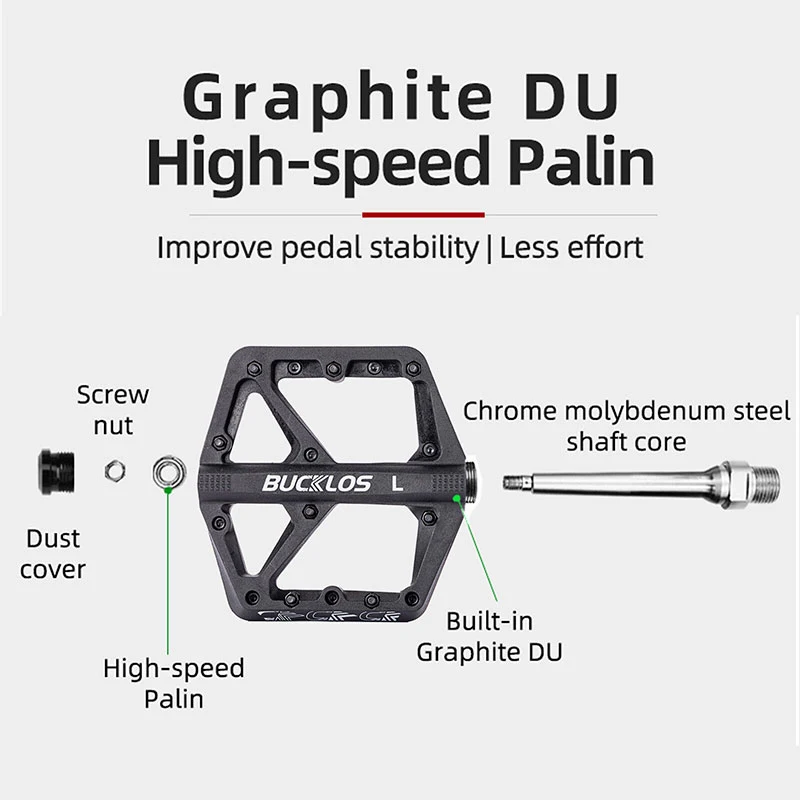 Pédales VTT/Vélo Route En Nylon/fibre - Roulements Scellés - Neuf Sous Emballage