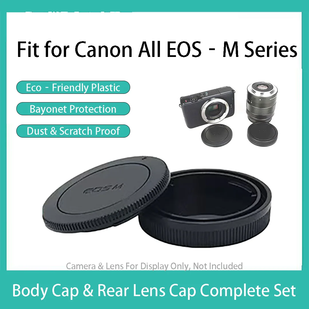 Body Lens Cap Set, EF-M Dustproof Protection for M M2 M3 M5 Cameras, for Canon, Camera Accessory