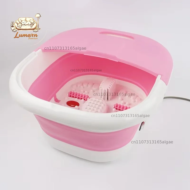 Electric massage household foldable foot wash basin automatic heating constant temperature foot bath