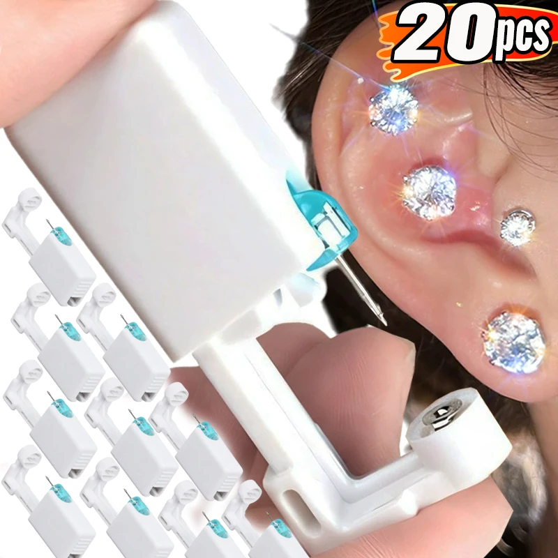 Kit de pistola para Piercing de oreja de seguridad desechable, sin inflamación, desinfectante, máquina perforadora de pendientes, tachuelas, herramienta para Piercing de joyería para el cuerpo y la nariz