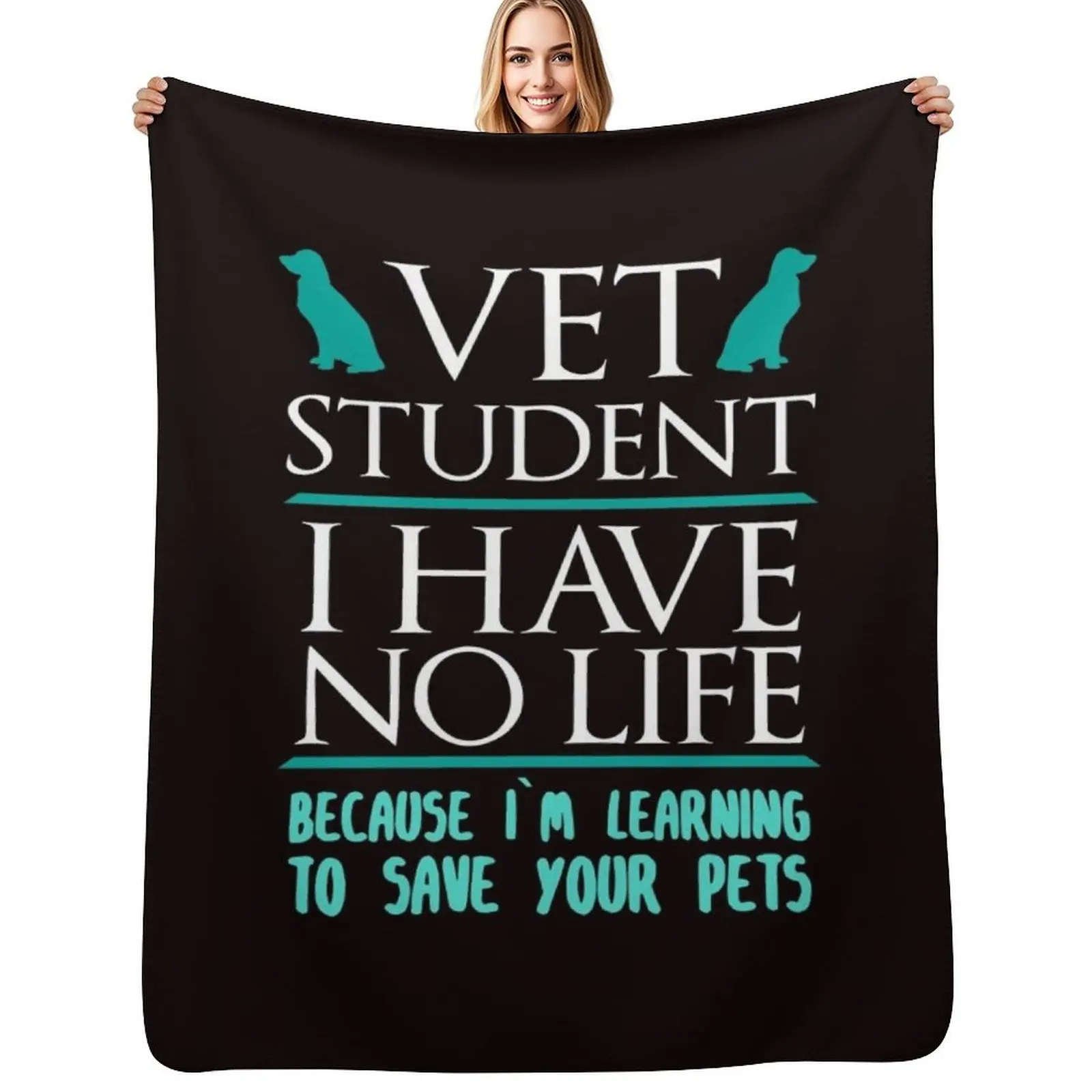 

Vet Student Gift Medical Pet Helper Student Throw Blanket Winter beds Bed linens Softest Warm Blankets