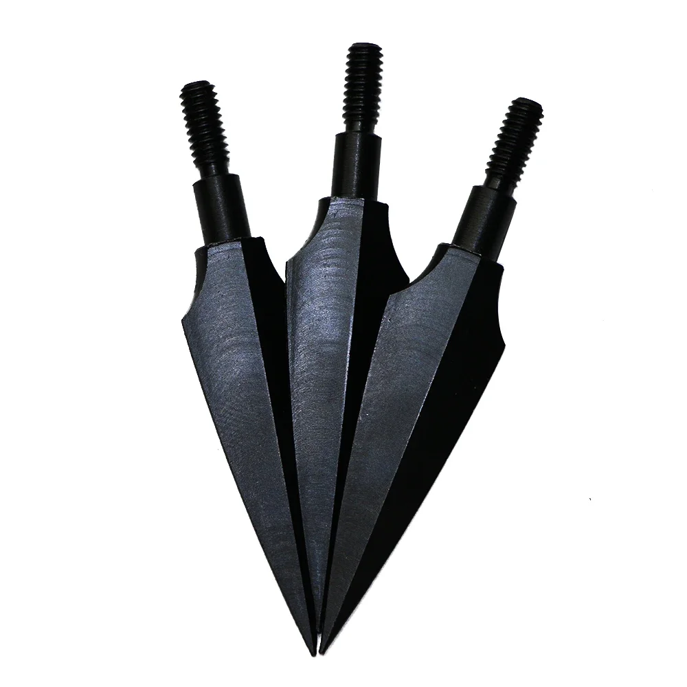 6/12pcs High Carbon Steel Arrowheads Broadheads 125/150 Grain Arrow Tips Points Arrow Archery Target for Hunting Bow Arrow Shaft