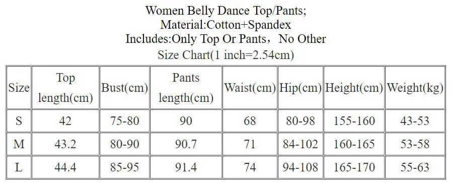 Belly Dance Top Or Pants Loose Shirt Long Sleeve Trousers Practice Clothes Oriental Dancewear Performance Clothing Female