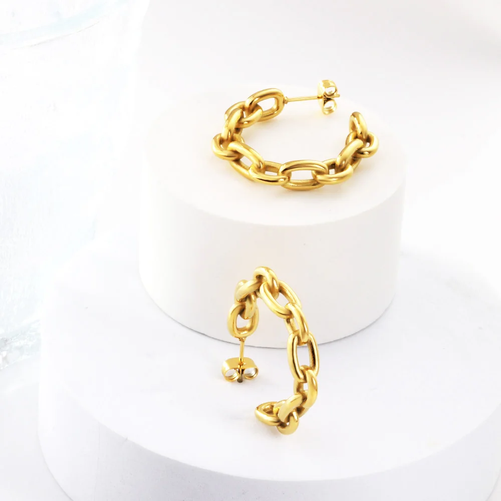 Mode Piercing Creolen für Frauen Mädchen versilbert vergoldet Edelstahl runde Huggie Ohrringe Hochzeits schmuck Geschenke
