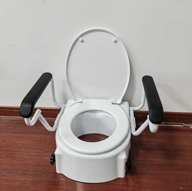 Elderly Raised Toilet Seat Height Increaser With Armrests Anti Corrosion Postoperative Toilet Aid TA 301D