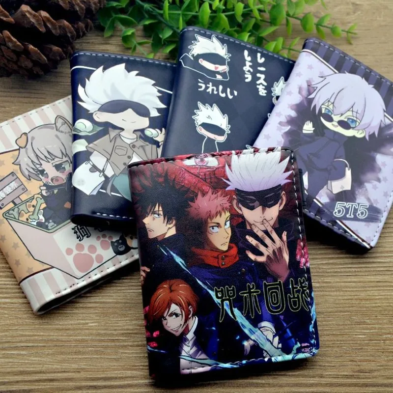 

New Anime Jujutsu Kaisen Series Coin Purse Cute Cartoon Role Creativity Portable Printing Zipper Card Wallet Boys and Girls Gift